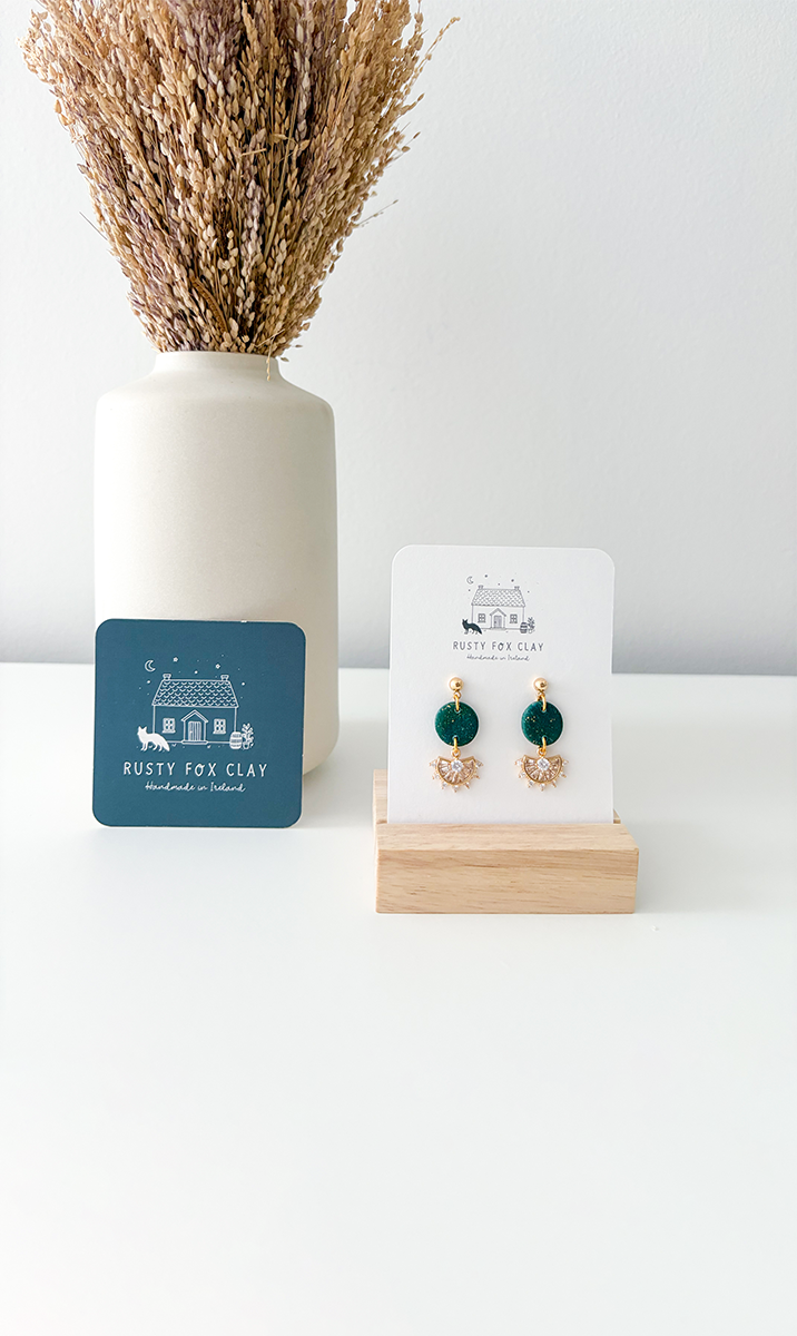 Huacachina — handmade polymer clay earrings by Rusty Fox Clay